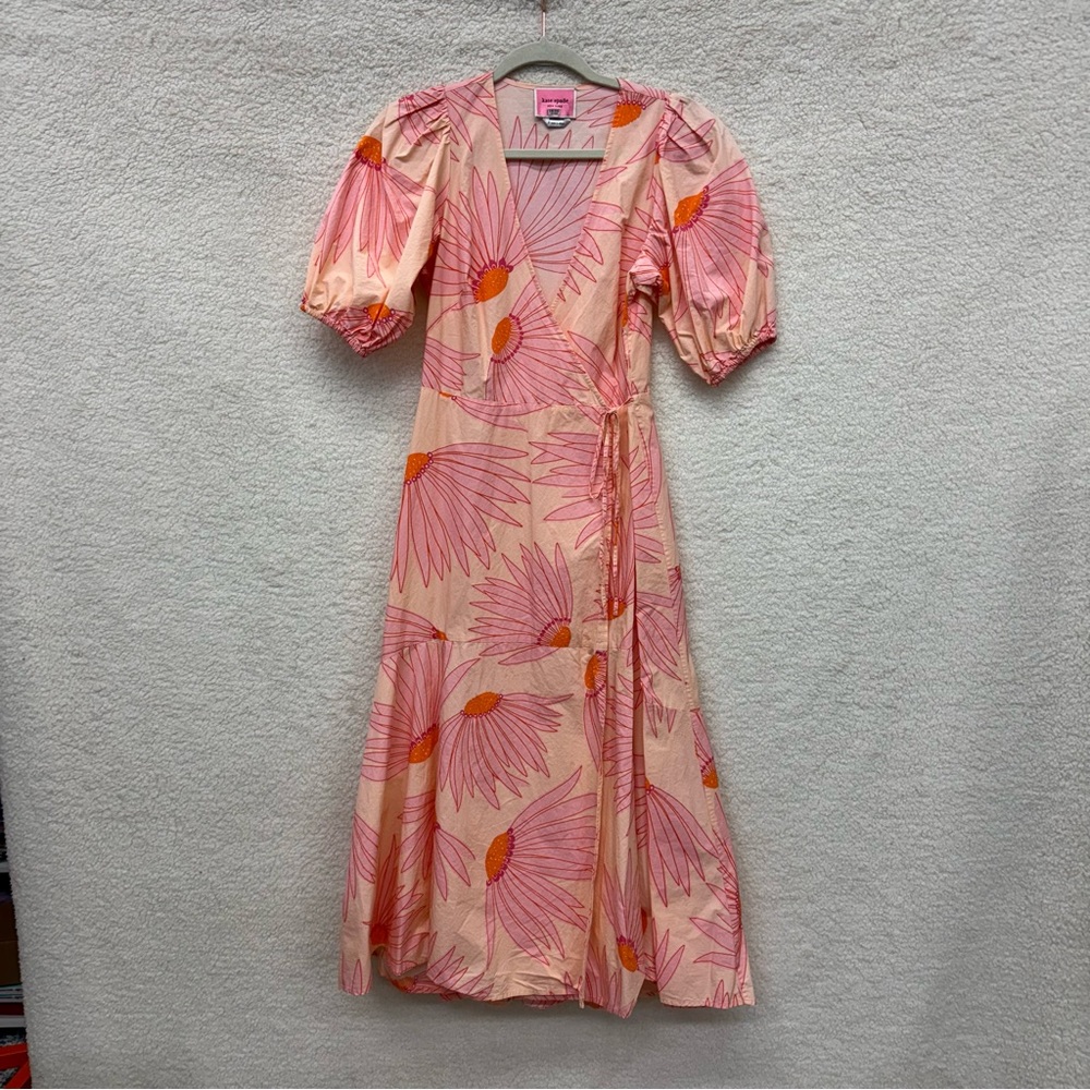 Size 2 - KATE SPADE - Grand Daisy Wrap Dress Rent the Runway RTR $378 msrp - Picture 7 of 11